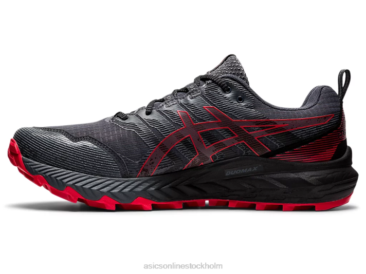 Asics gel-trabuco 9 män D6D0670 bärare grå/elektrisk röd