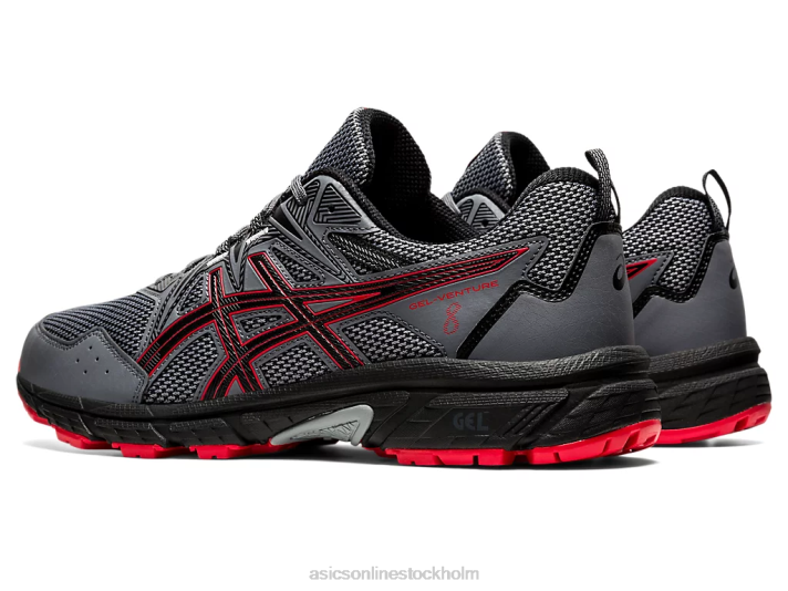 Asics gel-venture 8 extra bred män D6D01864 metropol/klassisk röd