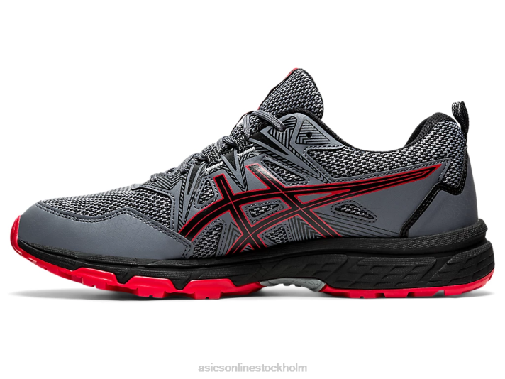 Asics gel-venture 8 extra bred män D6D01864 metropol/klassisk röd