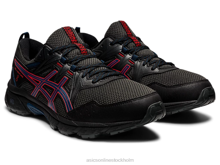 Asics gel-venture 8 män D6D01488 svart/eldröd
