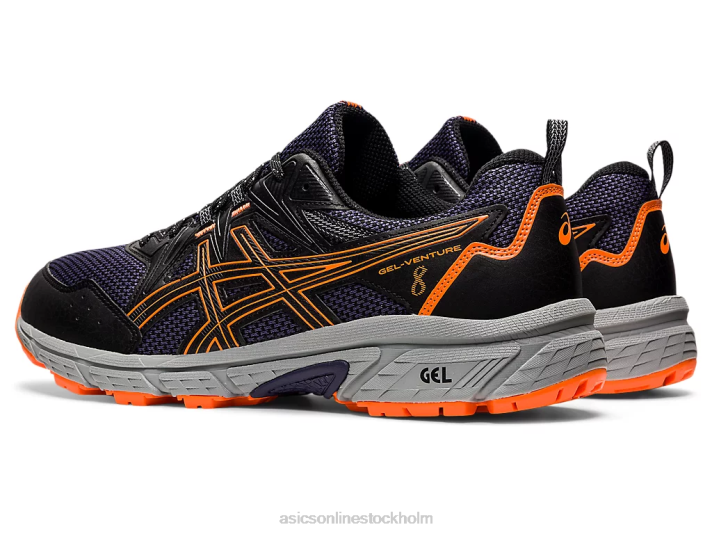Asics gel-venture 8 män D6D01490 svart/chockerande orange