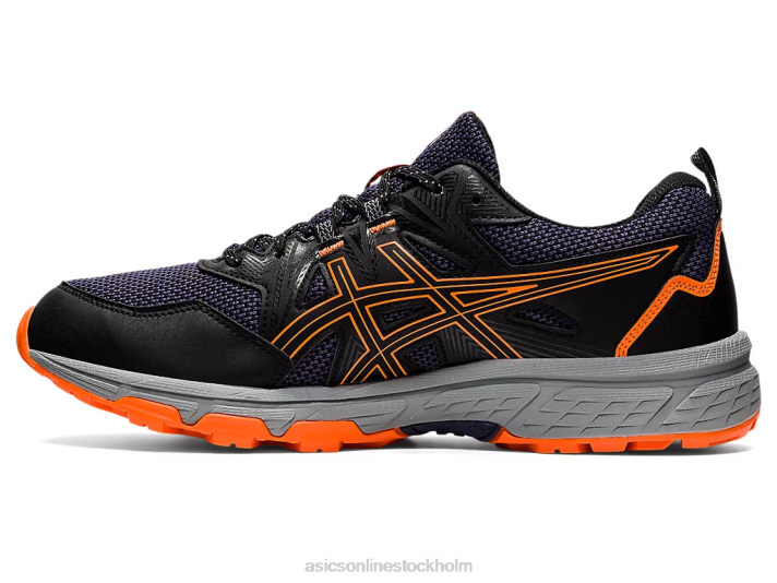 Asics gel-venture 8 män D6D01490 svart/chockerande orange