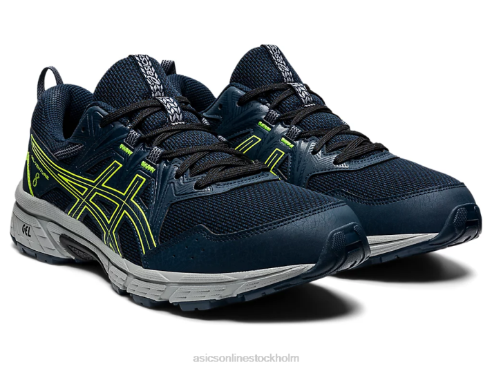 Asics gel-venture 8 män D6D01496 fransk blå/farlig grön