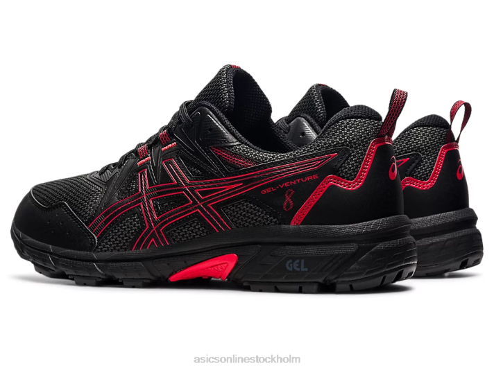 Asics gel-venture 8 män D6D01621 svart/elektrisk röd