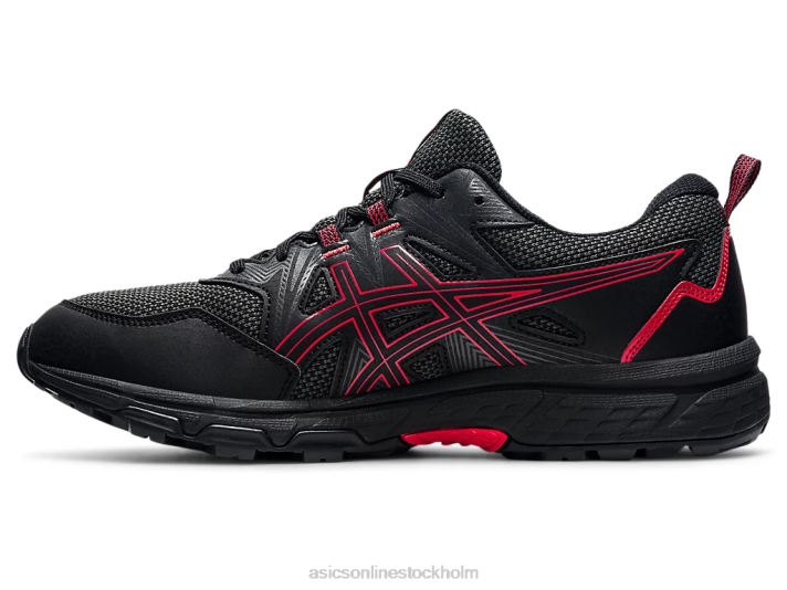 Asics gel-venture 8 män D6D01621 svart/elektrisk röd