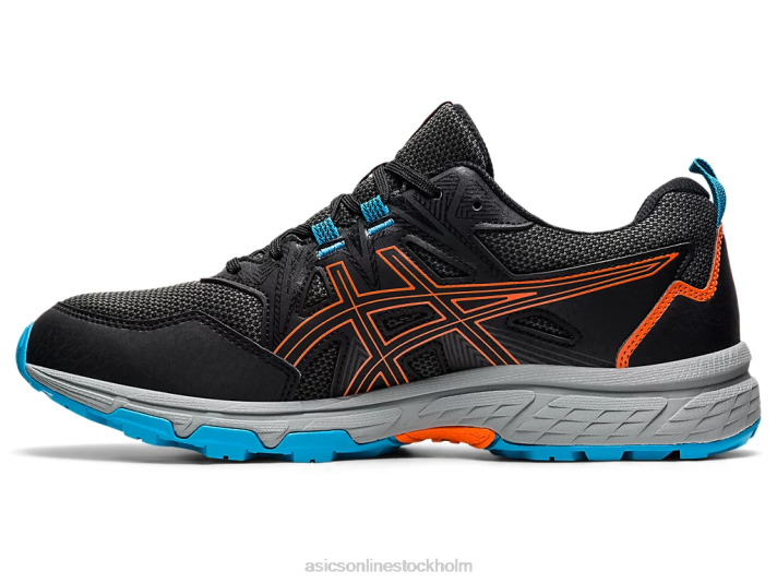 Asics gel-venture 8 män D6D01898 svart/ringblomma orange