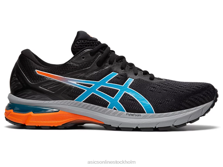 Asics gt-2000 9 spår män D6D01958 svart/digital aqua