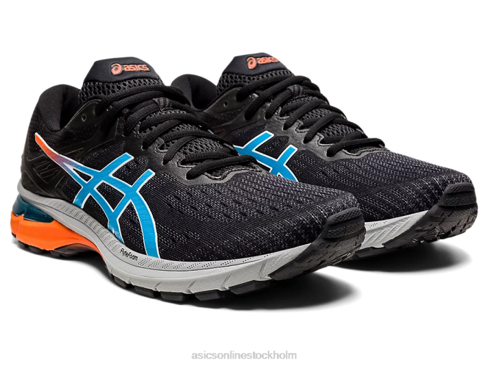 Asics gt-2000 9 spår män D6D01958 svart/digital aqua