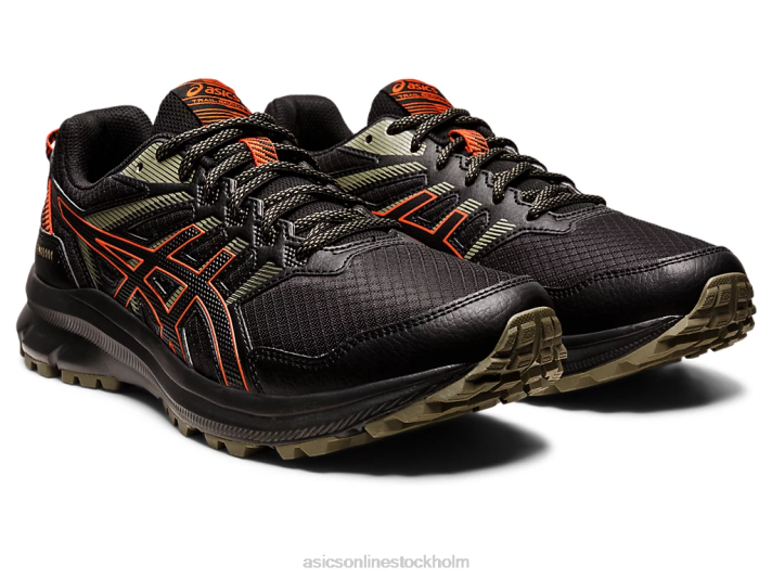 Asics spårscout 2 män D6D01008 svart/körsbärstomat