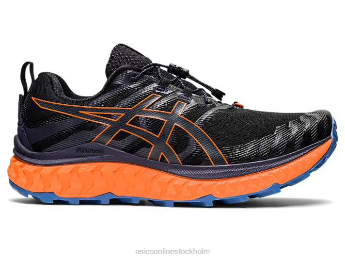 Asics trabuco max män D6D01485 svart/chockerande orange