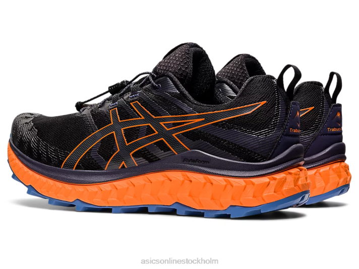 Asics trabuco max män D6D01485 svart/chockerande orange