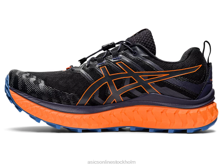 Asics trabuco max män D6D01485 svart/chockerande orange