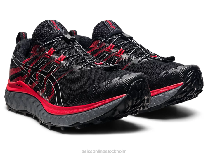 Asics trabuco max män D6D01862 svart/elektrisk röd