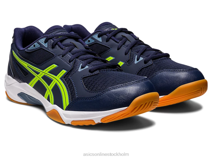 Asics gel-raket 10 bred män D6D0442 midnatt/hazard green
