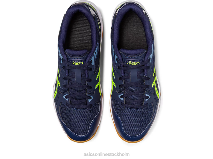Asics gel-raket 10 bred män D6D0442 midnatt/hazard green