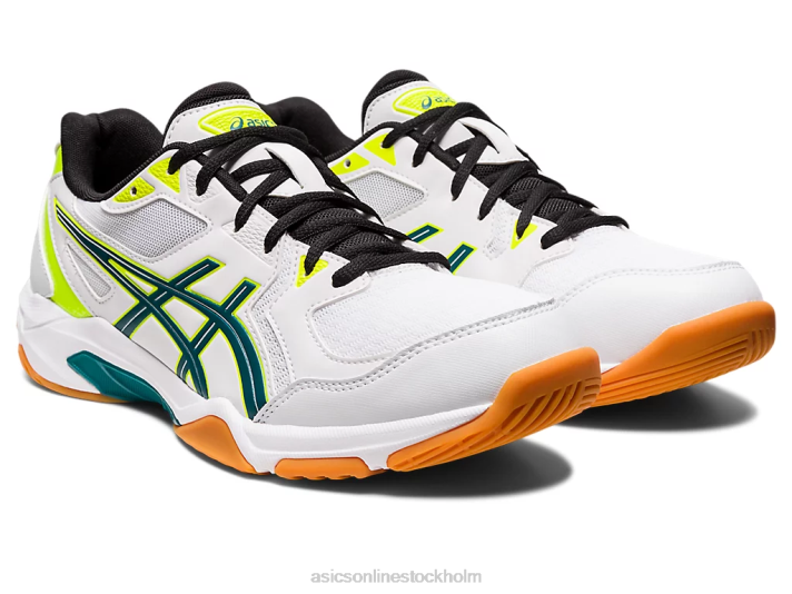 Asics gel-rocket 10 män D6D01131 vit/sammetsfuru
