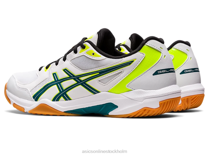 Asics gel-rocket 10 män D6D01131 vit/sammetsfuru
