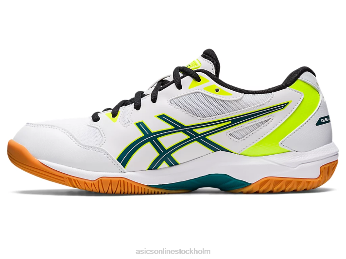 Asics gel-rocket 10 män D6D01131 vit/sammetsfuru