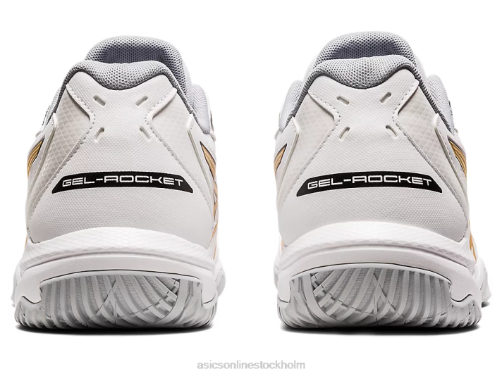 Asics gel-rocket 10 män D6D01890 vitt/rent guld