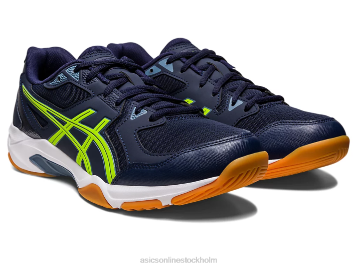 Asics gel-rocket 10 män D6D0407 midnatt/hazard green