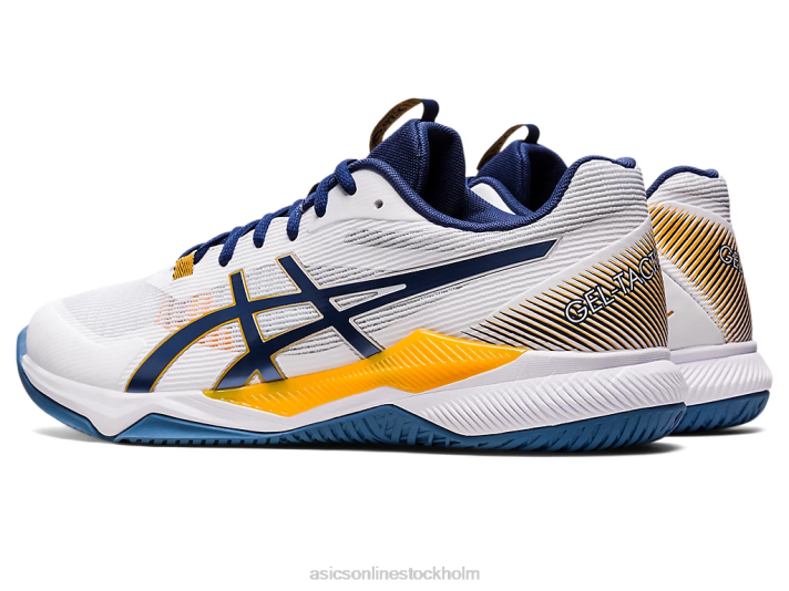 Asics gel-taktik män D6D01132 vitt/djupt hav