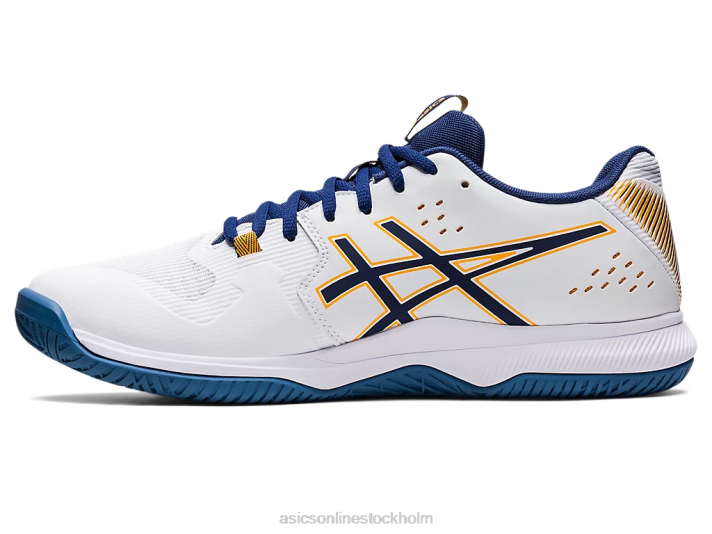 Asics gel-taktik män D6D01132 vitt/djupt hav