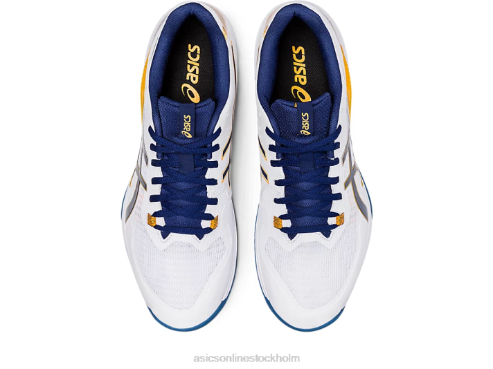 Asics gel-taktik män D6D01132 vitt/djupt hav