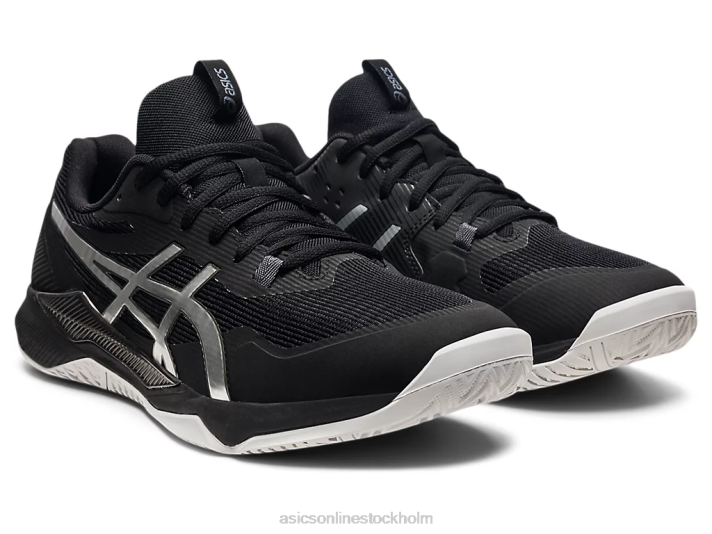 Asics gel-taktik män D6D01593 svart/rent silver